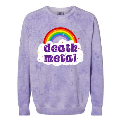 Death Metal Music Heavy Unicorn Rainbow Funny Colorblast Crewneck Sweatshirt