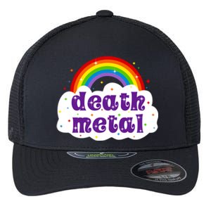 Death Metal Music Heavy Unicorn Rainbow Funny Flexfit Unipanel Trucker Cap