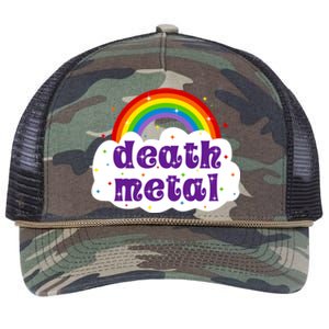 Death Metal Music Heavy Unicorn Rainbow Funny Retro Rope Trucker Hat Cap