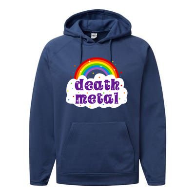 Death Metal Music Heavy Unicorn Rainbow Funny Performance Fleece Hoodie