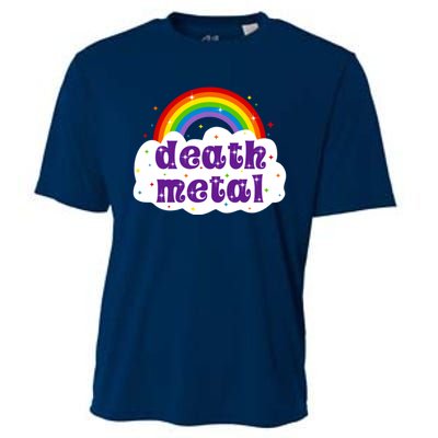 Death Metal Music Heavy Unicorn Rainbow Funny Cooling Performance Crew T-Shirt