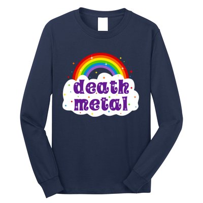 Death Metal Music Heavy Unicorn Rainbow Funny Long Sleeve Shirt