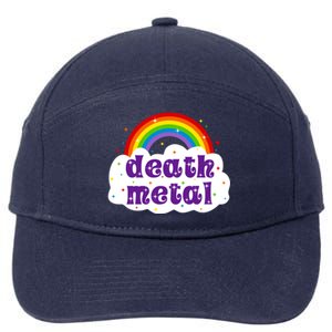 Death Metal Music Heavy Unicorn Rainbow Funny 7-Panel Snapback Hat