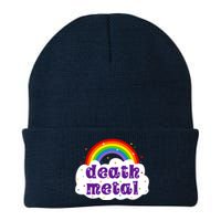 Death Metal Music Heavy Unicorn Rainbow Funny Knit Cap Winter Beanie