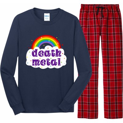 Death Metal Music Heavy Unicorn Rainbow Funny Long Sleeve Pajama Set