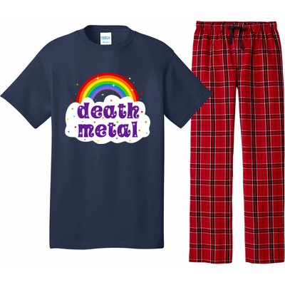 Death Metal Music Heavy Unicorn Rainbow Funny Pajama Set