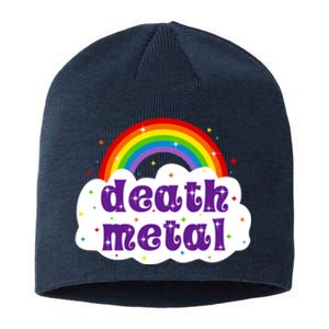 Death Metal Music Heavy Unicorn Rainbow Funny Sustainable Beanie