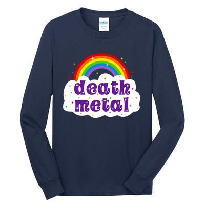 Death Metal Music Heavy Unicorn Rainbow Funny Tall Long Sleeve T-Shirt