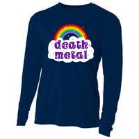 Death Metal Music Heavy Unicorn Rainbow Funny Cooling Performance Long Sleeve Crew