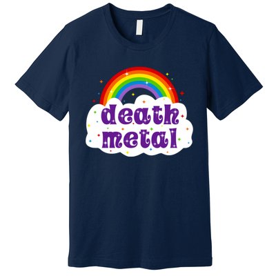 Death Metal Music Heavy Unicorn Rainbow Funny Premium T-Shirt