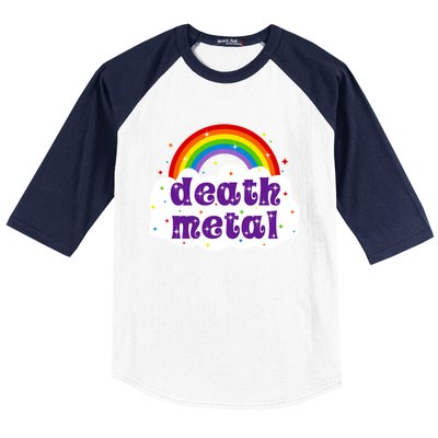 Death Metal Music Heavy Unicorn Rainbow Funny Baseball Sleeve Shirt