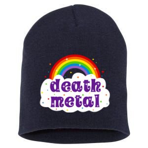 Death Metal Music Heavy Unicorn Rainbow Funny Short Acrylic Beanie