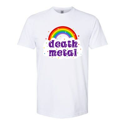 Death Metal Music Heavy Unicorn Rainbow Funny Softstyle® CVC T-Shirt