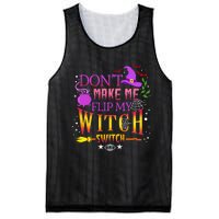 DonT Make Me Flip My Witch Switch Halloween Mesh Reversible Basketball Jersey Tank