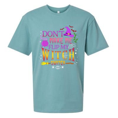 DonT Make Me Flip My Witch Switch Halloween Sueded Cloud Jersey T-Shirt