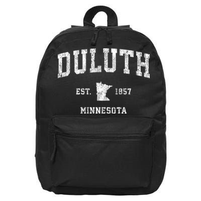 Duluth Minnesota Mn Vintage Athletic Sports 16 in Basic Backpack