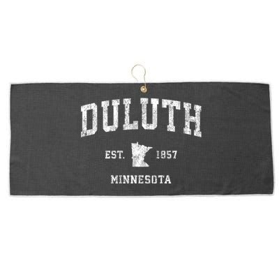 Duluth Minnesota Mn Vintage Athletic Sports Large Microfiber Waffle Golf Towel