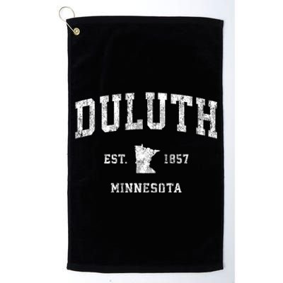 Duluth Minnesota Mn Vintage Athletic Sports Platinum Collection Golf Towel