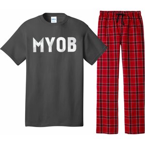 Distressed MYOB MIND YOUR OWN BUSINESS Pajama Set