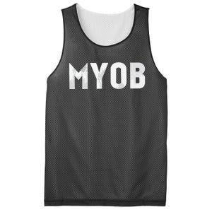 Distressed MYOB MIND YOUR OWN BUSINESS Mesh Reversible Basketball Jersey Tank