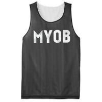 Distressed MYOB MIND YOUR OWN BUSINESS Mesh Reversible Basketball Jersey Tank