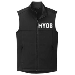 Distressed MYOB MIND YOUR OWN BUSINESS Collective Smooth Fleece Vest