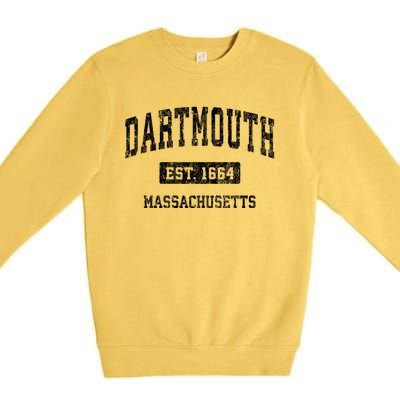 Dartmouth Massachusetts Ma Vintage Sports Premium Crewneck Sweatshirt