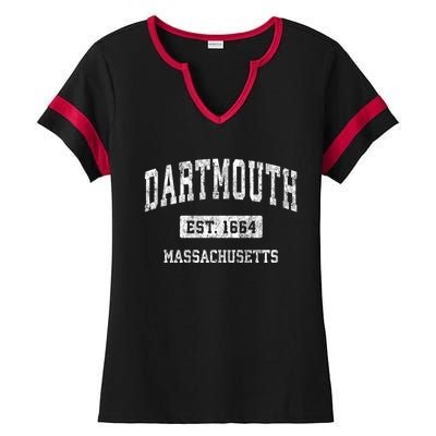 Dartmouth Massachusetts Ma Vintage Sports Ladies Halftime Notch Neck Tee