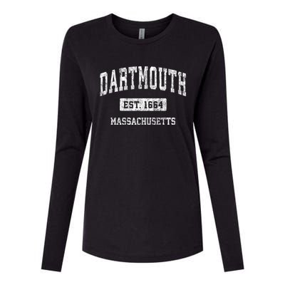 Dartmouth Massachusetts Ma Vintage Sports Womens Cotton Relaxed Long Sleeve T-Shirt