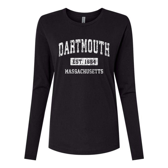 Dartmouth Massachusetts Ma Vintage Sports Womens Cotton Relaxed Long Sleeve T-Shirt