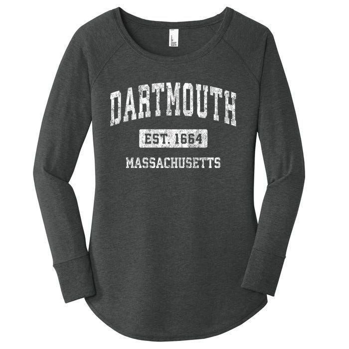 Dartmouth Massachusetts Ma Vintage Sports Women's Perfect Tri Tunic Long Sleeve Shirt