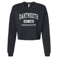 Dartmouth Massachusetts Ma Vintage Sports Cropped Pullover Crew