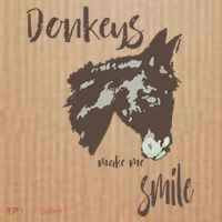 Donkeys Make Me Smile Cute Donkey Magnet