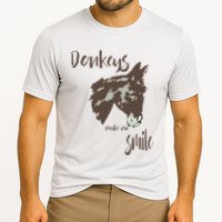 Donkeys Make Me Smile Cute Donkey Cooling Performance Crew T-Shirt
