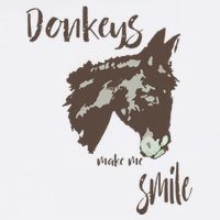 Donkeys Make Me Smile Cute Donkey Cooling Performance Crew T-Shirt