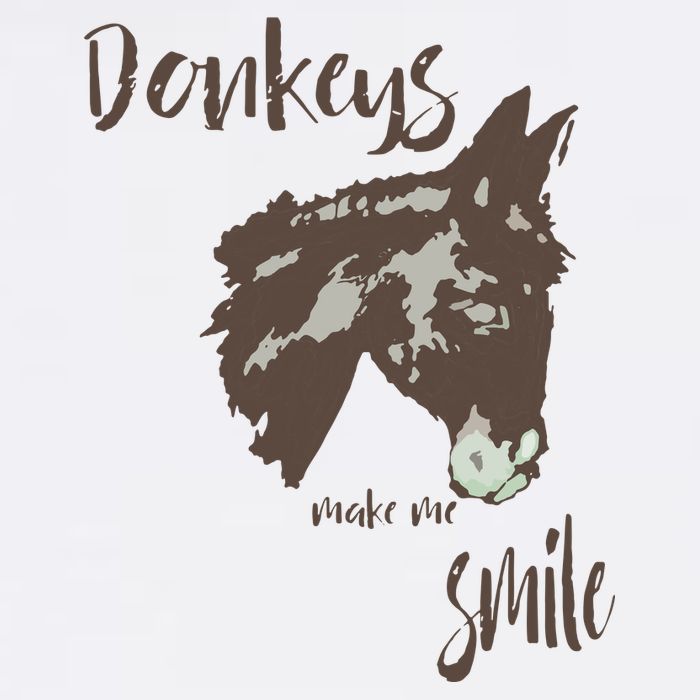 Donkeys Make Me Smile Cute Donkey Cooling Performance Crew T-Shirt