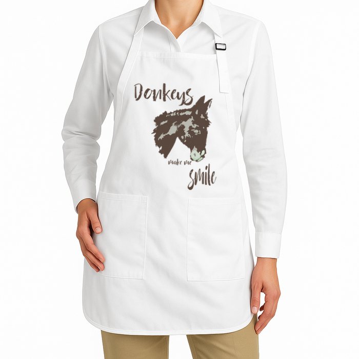 Donkeys Make Me Smile Cute Donkey Apron
