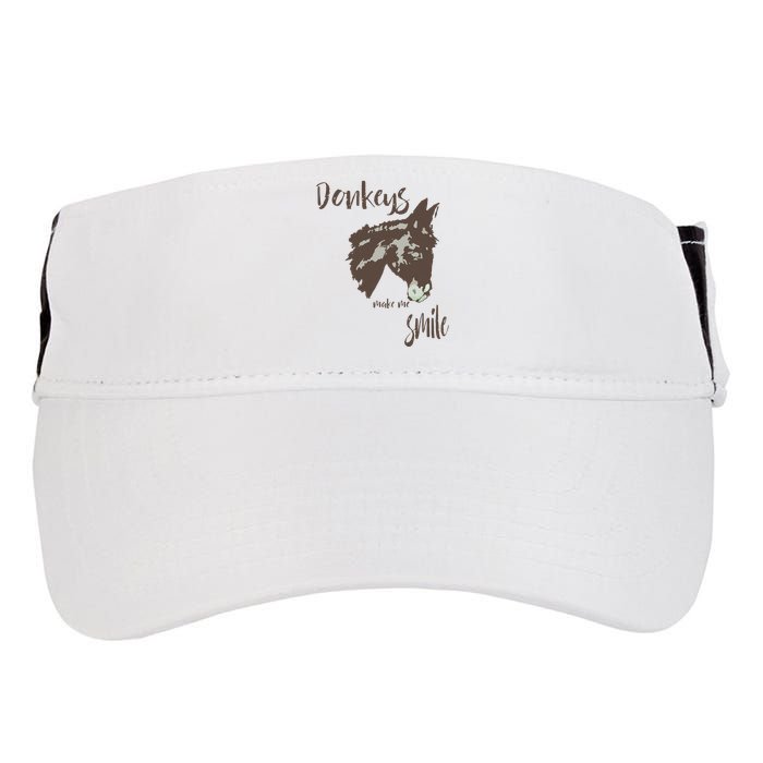 Donkeys Make Me Smile Cute Donkey Adult Drive Performance Visor