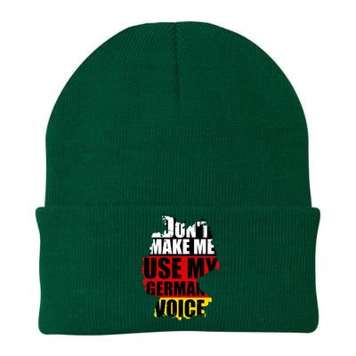 Dont Make Me Use My German Voice Germany Flag Heritage Knit Cap Winter Beanie