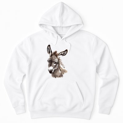 Donkeys Make Me Smile Cute Miniature Donkey Mini Donkey Gift Hoodie