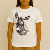 Donkeys Make Me Smile Cute Miniature Donkey Mini Donkey Gift T-Shirt