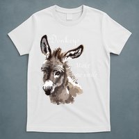 Donkeys Make Me Smile Cute Miniature Donkey Mini Donkey Gift T-Shirt