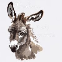 Donkeys Make Me Smile Cute Miniature Donkey Mini Donkey Gift 11oz C Handle Ceramic Mug