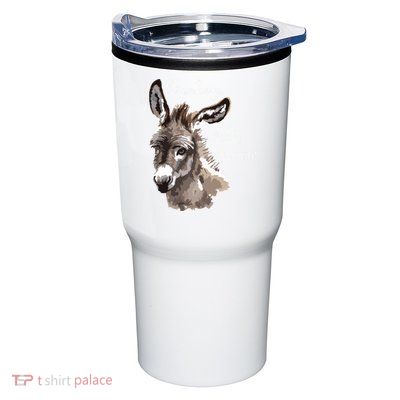 Donkeys Make Me Smile Cute Miniature Donkey Mini Donkey Gift Tumbler