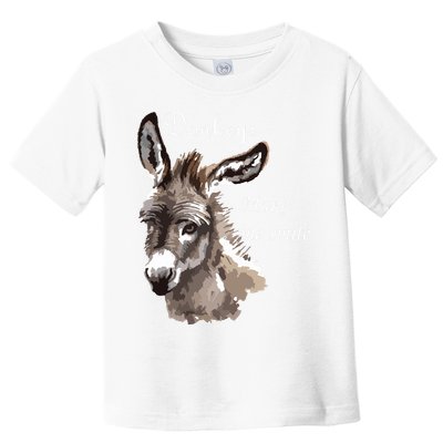 Donkeys Make Me Smile Cute Miniature Donkey Mini Donkey Gift Toddler T-Shirt