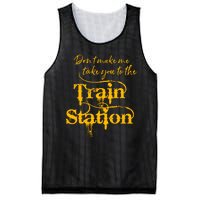 Don't Make Me Take You To The Train Station Yellow Stone National Park Mesh Reversible Basketball Jersey Tank