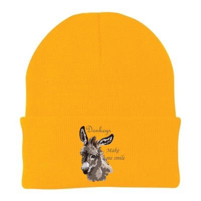 Donkeys Make Me Smile Cute Miniature DonkeyTail Lovers Knit Cap Winter Beanie