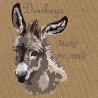 Donkeys Make Me Smile Cute Miniature DonkeyTail Lovers Cotton Canvas Backpack