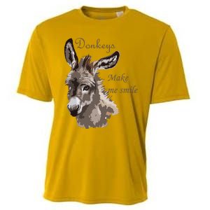 Donkeys Make Me Smile Cute Miniature DonkeyTail Lovers Cooling Performance Crew T-Shirt