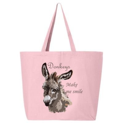 Donkeys Make Me Smile Cute Miniature DonkeyTail Lovers 25L Jumbo Tote